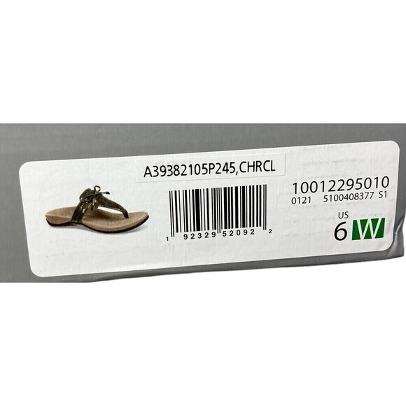 NEW Vionic Amaya Women's Size 6W Wide Sandals Shoes Gray Snake Print Flip Flop - Picture 12 of 13